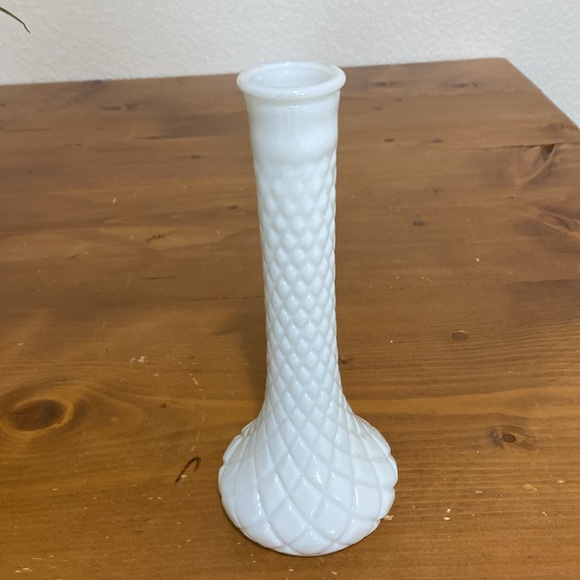 Vintage White Milk Glass 9" Vase - Picture 2 of 7